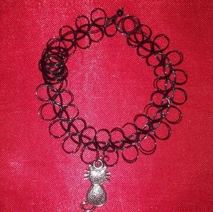 Cat tattoo style bracelet